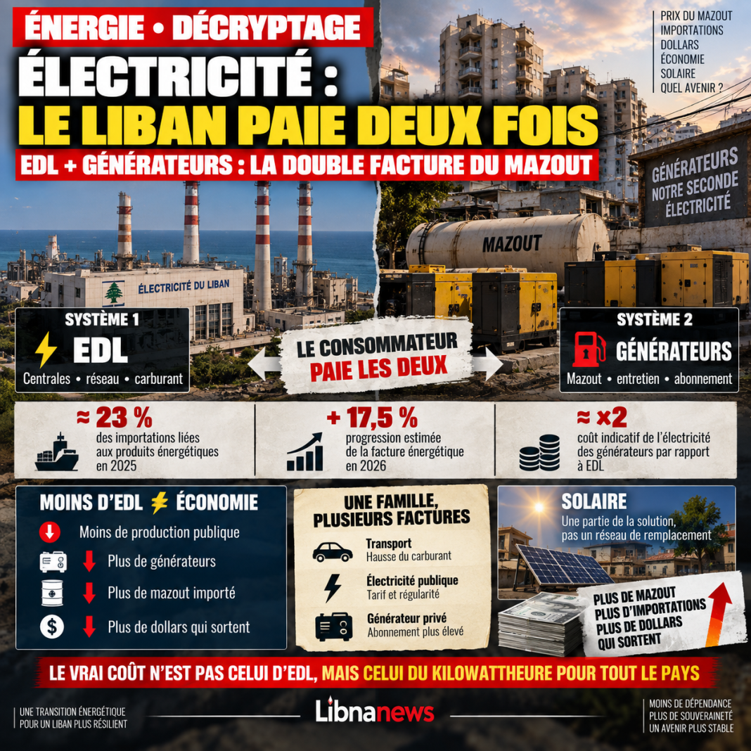 Mazout et électricité : comment le Liban paie deux fois son déficit énergétique