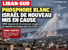 Liban : Israël à nouveau accusé pour le phosphore blanc