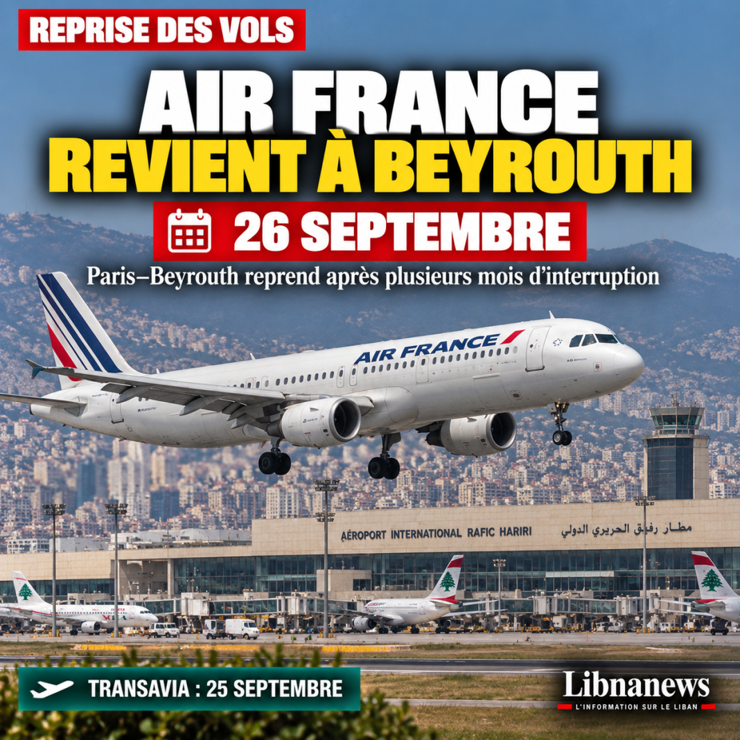 Air France reprend ses vols vers le Liban le 26 septembre