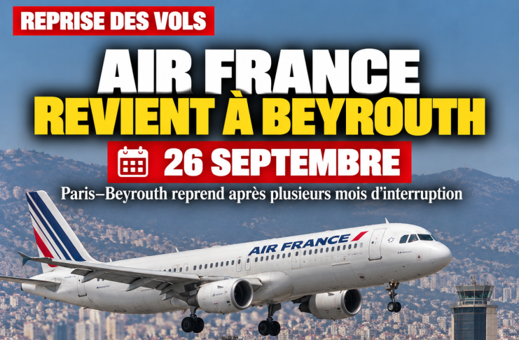 Air France reprend ses vols vers le Liban le 26 septembre
