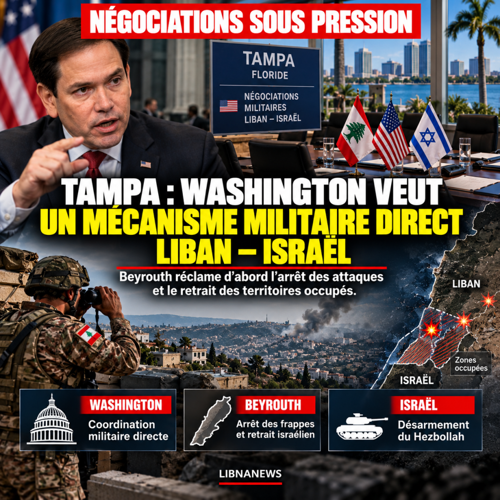 Derrière les négociations de Tampa : le mécanisme militaire direct que Washington voudrait imposer au Liban