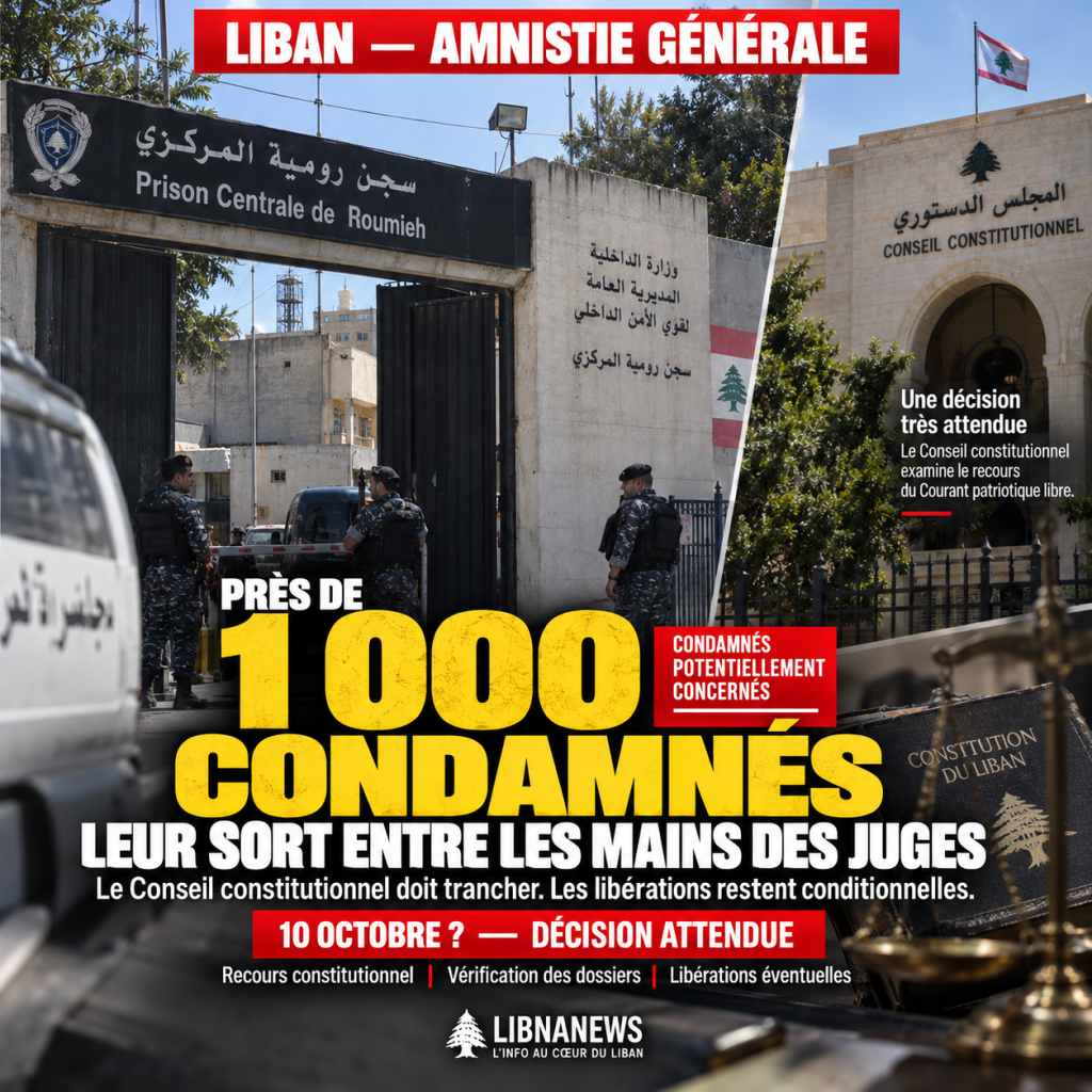 General amnesty in Lebanon: nearly a thousand convicted awaiting a constitutional decision