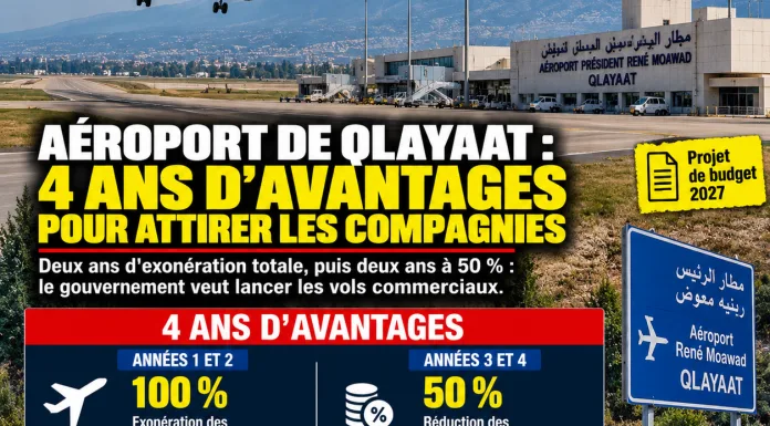 Aéroport de Qlayaat : quatre ans d’avantages fiscaux pour attirer les compagnies aériennes au Liban-Nord