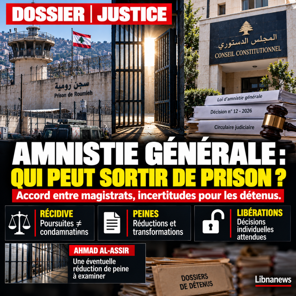 Amnistie générale au Liban : derrière l’accord des magistrats, une bataille sur les peines et les libérations