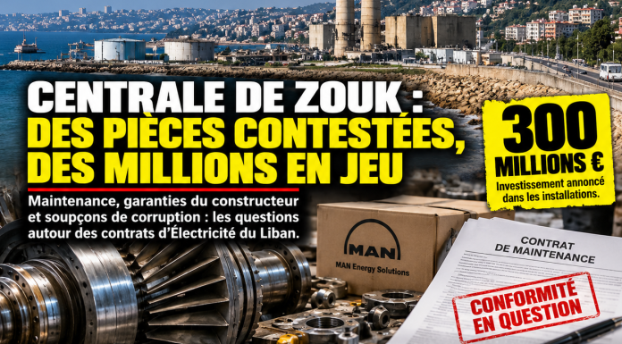 Centrale de Zouk : pièces détachées contestées, contrats de maintenance et soupçons de corruption autour d’Électricité du Liban