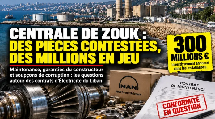 Centrale de Zouk : pièces détachées contestées, contrats de maintenance et soupçons de corruption autour d’Électricité du Liban