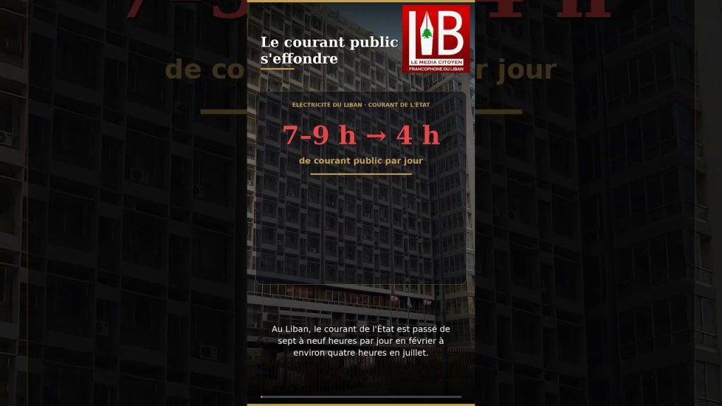 ⚡ Liban : le courant d&rsquo;État s&rsquo;effondre, les générateurs flambent
